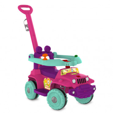 QUADRICICLO INFANTIL BABY BANJIPE PASSEIO / ANDADOR ROSA BANDEIRANTE 1059